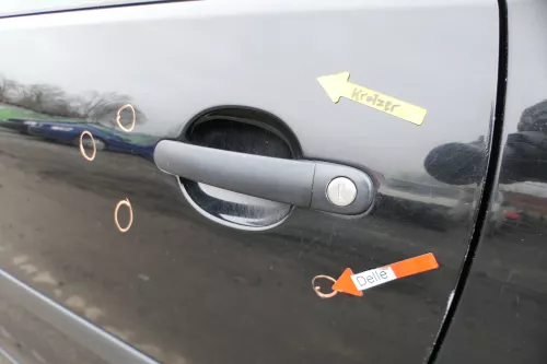 VW Polo 9N 9N3 Tür vorne links Fahrertür 2/3-Türer schwarz L041 ohneAnbautei (165658)