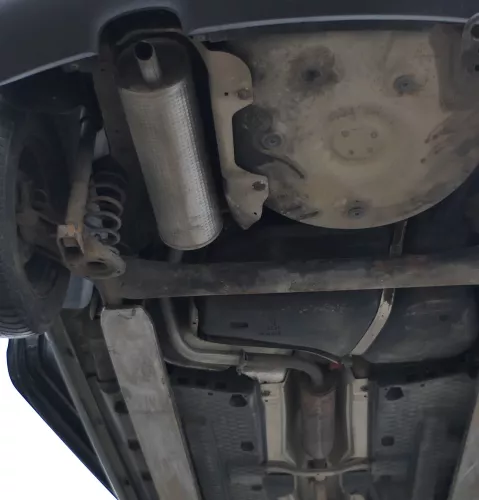 VW Polo 9N Ibiza 6L Auspuff Endschalldämpfer + Mittel hinten 1,2 AWY AZQ BMD BME (165662)