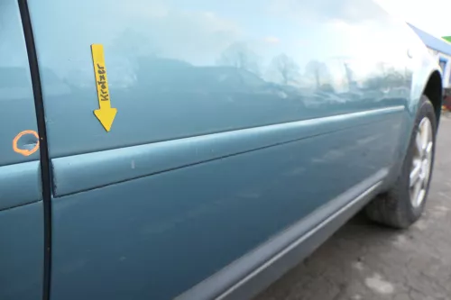 Audi A6 4B C5 Tür nur Türblatt vorne rechts Beifahrertür  grün blau LX6V jaspisg (165667)