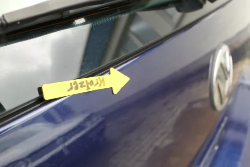 Polo 6N2 Heckklappe Klappe hinten Kofferraumklappe blau LB5N Scheibe (165749)