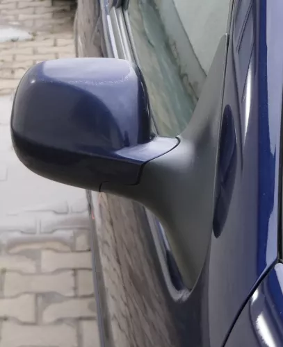 VW Polo 6N2 elektrischer Spiegel Außenspiegel rechts außen blau LB5N (165752)