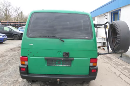VW T4 Transporter Heckklappe Klappe hinten Kofferraumklappe grün Polizei Scheibe
