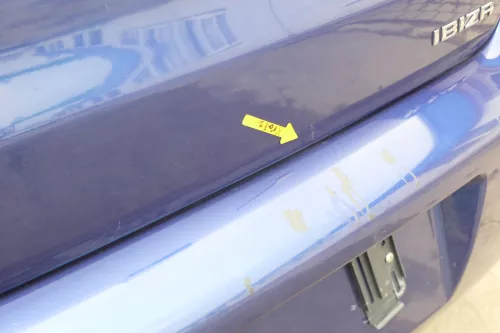 Seat Ibiza 6L Heckklappe Klappe hinten Kofferraumklappe blau LS5S ohneBremsleuch (166353)