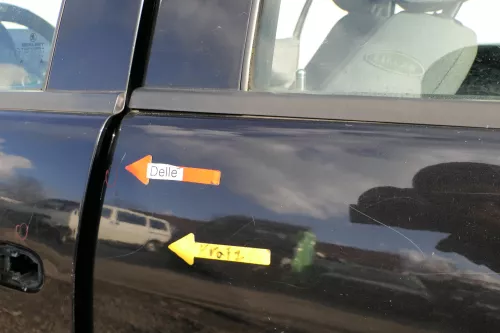 Skoda Fabia 6Y Limousine Schrägheck Tür hinten links schwarz LF9R (166388)