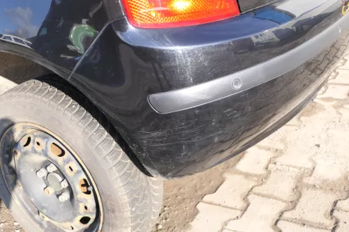 Skoda Fabia 6Y Schrägheck Stoßstange hinten Heckstoßstange schwarz LF9R PDC (166391)