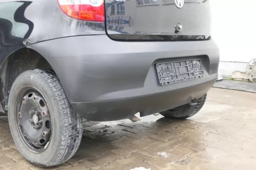 VW Fox 5Z Stoßstange hinten Stoßfänger schwarz matt u (166412)