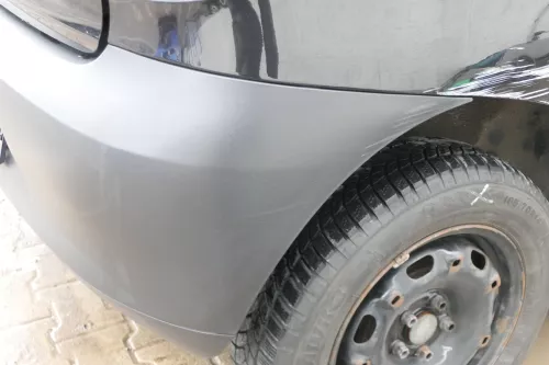 VW Fox 5Z Stoßstange hinten Stoßfänger schwarz matt u (166412)