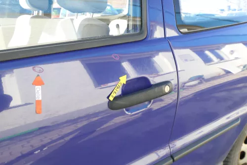 VW Polo 6N 6N2 Tür vorne links Fahrertür 2/3-Türer blau LD5D (166480)