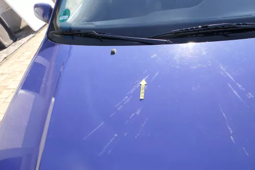 VW Polo 6N Motorhaube Frontklappe Haube vorne Klappe blau LD5D (166497)