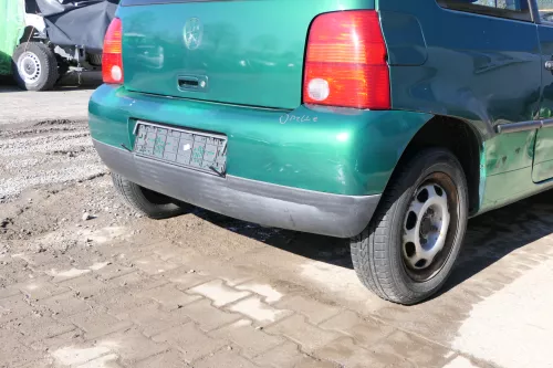 VW Lupo Stoßstange hinten Heckstoßstange Stoßfänger grün LA6N (166509)