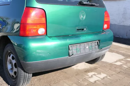 VW Lupo Stoßstange hinten Heckstoßstange Stoßfänger grün LA6N (166509)