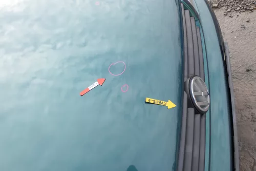 VW Polo 6N Motorhaube Klappe vorn vorne grün LC6P (166607)