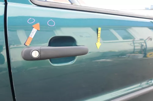 VW Polo 6N 6N2 Tür vorne rechts Beifahrertür 2/3-Türer grün LC6P (166612)