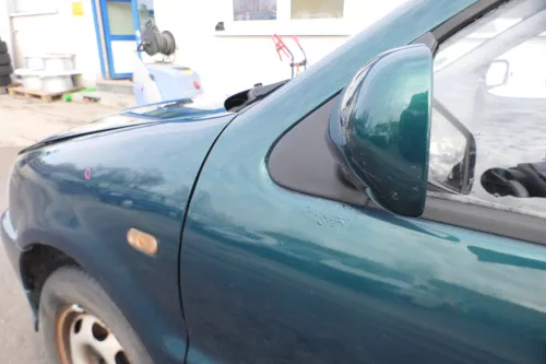 VW Polo 6N manueller manuell Spiegel Außenspiegel links grün LC6P & Glas (166617)