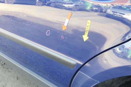 VW Passat 3B 3BG Kombi Variant Tür hinten links blau LA5E ohneAnbauteile (166645)