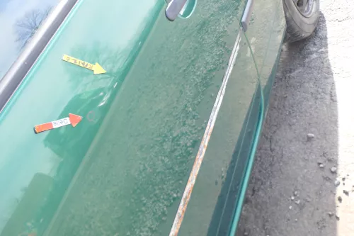 VW Lupo Seat Arosa Tür vorne links Fahrertür grün LA6N (mechanischer FH) (166669)