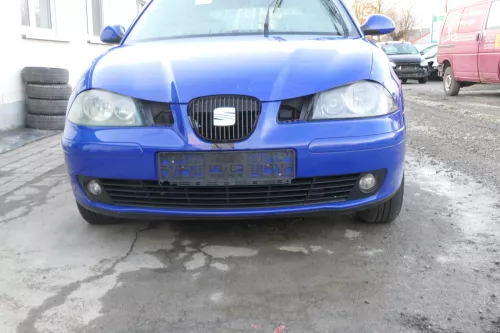 Seat Ibiza 6L Stoßstange Frontstoßstange vorne blau LS5G bis caAnfang2006