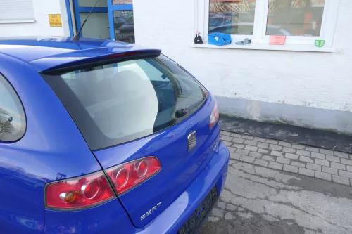 Seat Ibiza 6L Heckklappe Klappe hinten Kofferraumklappe blau LS5G ohneBremsleuch (166833)