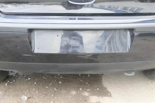 VW Polo 9N 9N3 Stoßstange Heckstoßstange hinten schwarz LC9Z (166866)