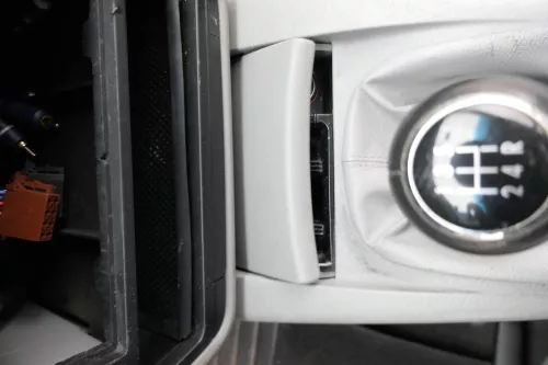 Passat 3B 3BG Schaltknauf Schaltsack Schaltung Schaltknüppel 5-Gang Leder grau (166911)