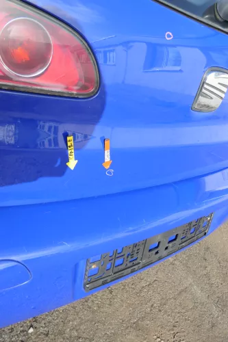 Seat Ibiza 6L Heckklappe Klappe hinten Kofferraumklappe blau LS5G ohneBremsleuch (167194)