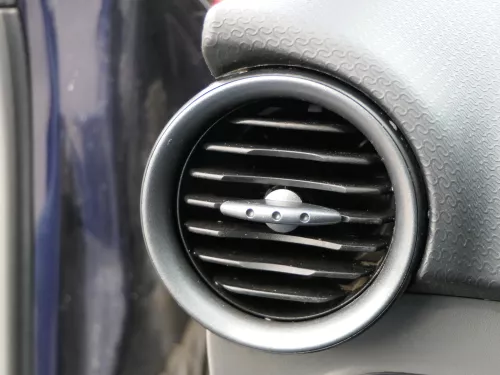 1x Seat Ibiza 6L Lüftungsdüse Düse Lüftung mitte Armaturenbrett schwarz silber