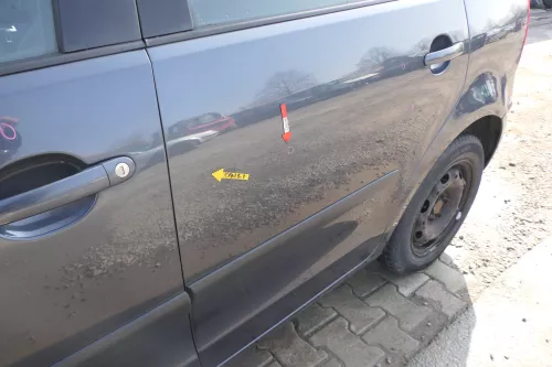 VW Polo 9N 9N3 Tür hinten links 4/5-Türer grau LC7V - ohne Anbauteile (167244)