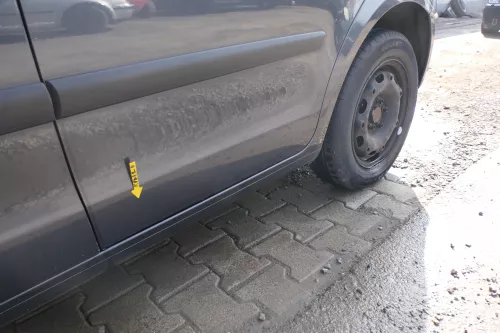 VW Polo 9N 9N3 Tür hinten links 4/5-Türer grau LC7V - ohne Anbauteile (167244)