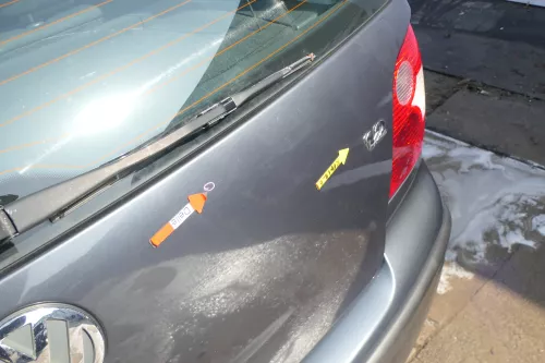 VW Polo 9N3 9N Heckklappe Kofferraumklappe Klappe grau LC7V - Scheibe ohne (167245)