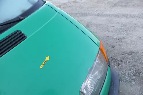 VW T4 Transporter Pritsche Motorhaube Haube Klappe vorne grün LL6N (167259)