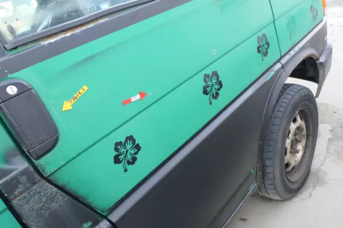 VW T4 Tür vorne rechts grün LA6N Beifahrertür 701831056H bis ca. 1996 ohne Anbau (167263)