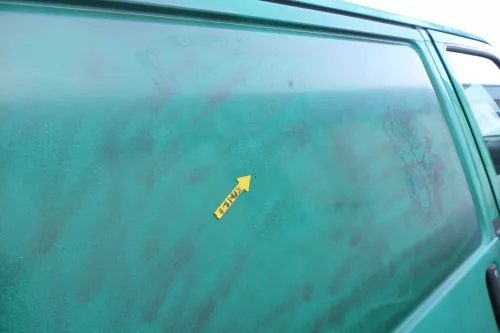 T4 Transporter Tür rechts Schiebetür Multivan Caravelle grün LL6N (167265)