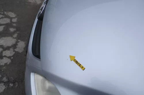 VW Fox 5Z Motorhaube Klappe vorn vorne silber LA7W Haube (167476)