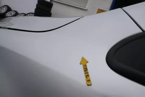 VW Fox Kotflügel vorne links silber LA7W (167482)