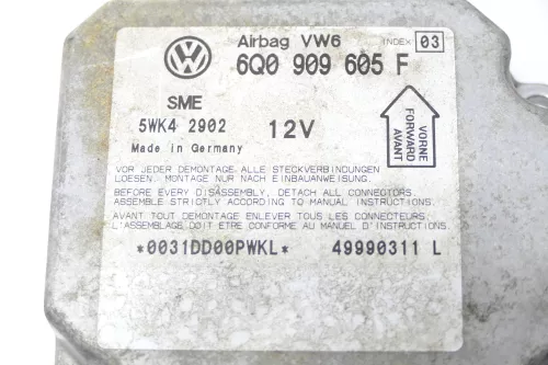 Golf 4 Bora Steuergerät Airbag Airbagsteuergerät 6Q0909605F 03  002 Kopfairbag (167535)