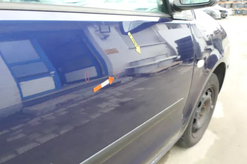 VW Polo 9N 9N3 Tür vorne rechts Beifahrertür 2/3-Türer blau LB5N ohneAnbauteile (167548)