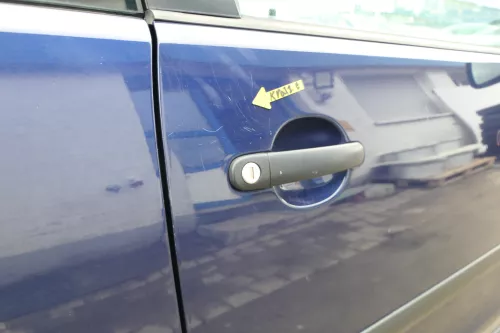 VW Polo 9N 9N3 Tür vorne rechts Beifahrertür 2/3-Türer blau LB5N ohneAnbauteile (167548)