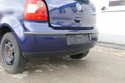 VW Polo 9N 9N3 Stoßstange Heckstoßstange hinten blau LB5N indigoblau (167551)