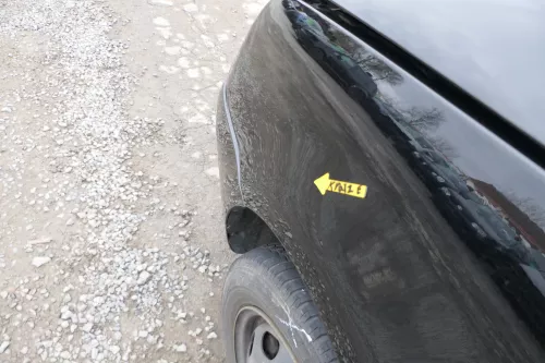 VW Lupo 6X Kotflügel vorne links schwarz L041 (167566)