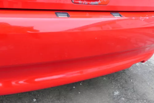 VW Polo 6N Stoßstange hinten breite Styling XXL Heckstoßstange rot LP3G (167624)