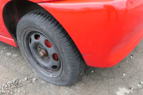 VW Polo 6N Stoßstange hinten breite Styling XXL Heckstoßstange rot LP3G (167624)