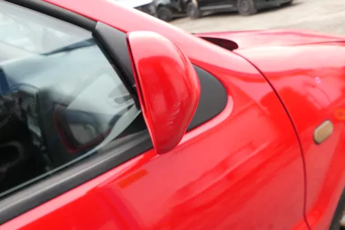 VW Polo 6N manueller manuell Spiegel Außenspiegel rechts rot LP3G & Glas (167627)