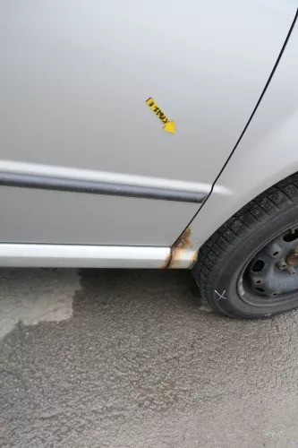 Skoda Fabia 6Y Kombi Limousine Tür vorne rechts Beifahrertür grau silber LF7T (167764)