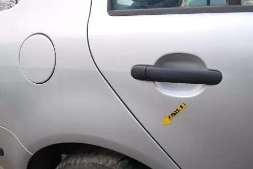 Skoda Fabia 6Y Limousine Schrägheck Tür hinten rechts grau silber LF7T diamantsi (167765)