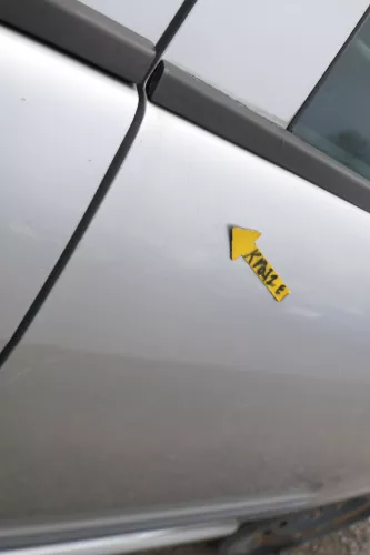 Skoda Fabia 6Y Limousine Schrägheck Tür hinten links grau silber LF7T (167767)