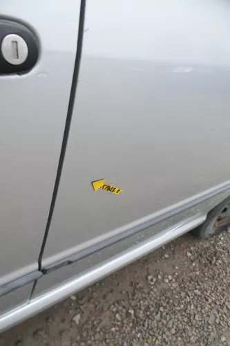 Skoda Fabia 6Y Limousine Schrägheck Tür hinten links grau silber LF7T (167767)