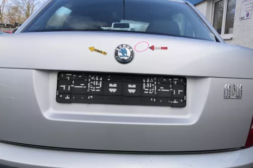 Skoda Fabia 6Y3 Schrägheck Heckklappe Kofferraumklappe hinten silber grau LF7T (167768)