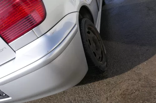 VW Polo 6N2 Stoßstange hinten Heckstoßstange Stoßfänger silber LA7W (167873)