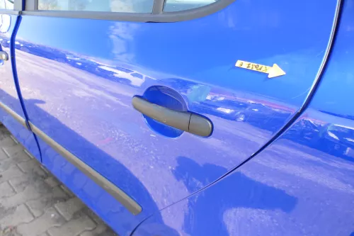 Skoda Fabia 5J Limousine Tür hinten links blau LF5K (167891)