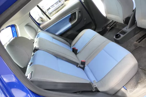 Skoda Fabia 5J 5itz Sitze hinten Rückbank Rücksitzbank 3 Punkt Gurt Isofix blau (167895)